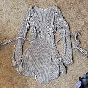 Long Sleeve Wrap Dress